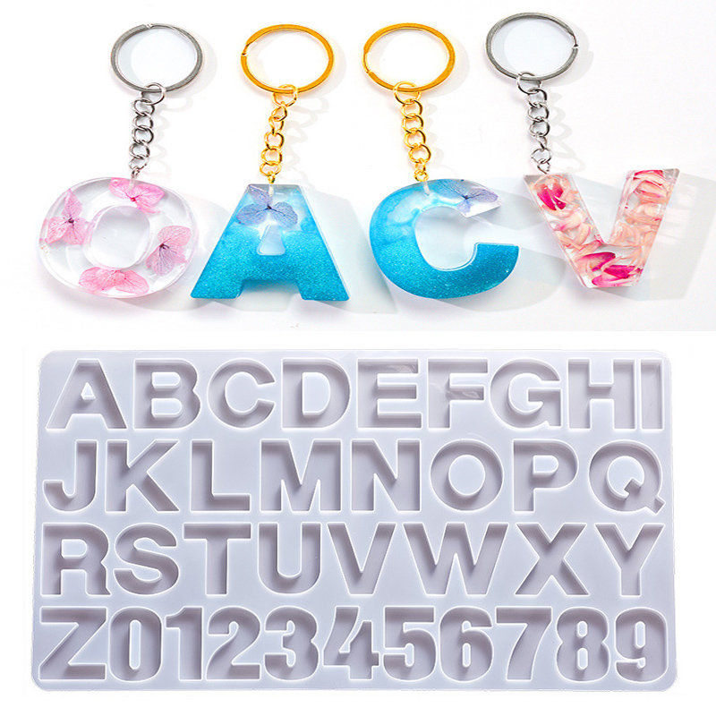 Epoxy Uv Resin Kit - Alphabet Epoxy Resin Silicone Mold DIY