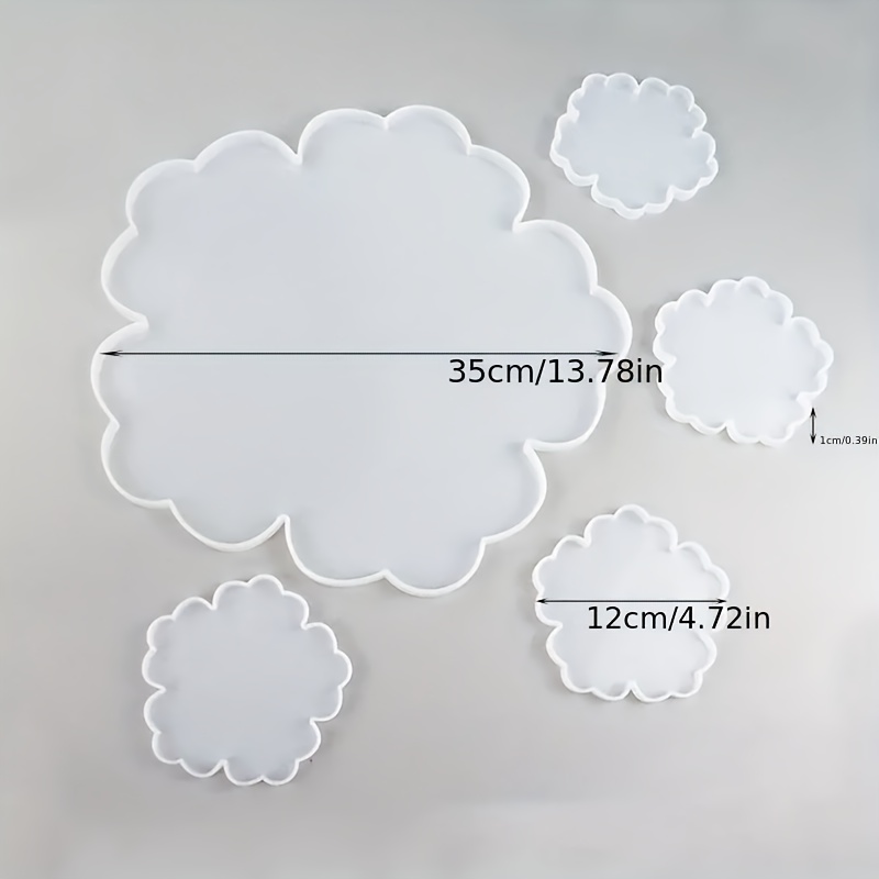 5pcs Mirror Large Flower Small - Silicone Mold Tray review and price