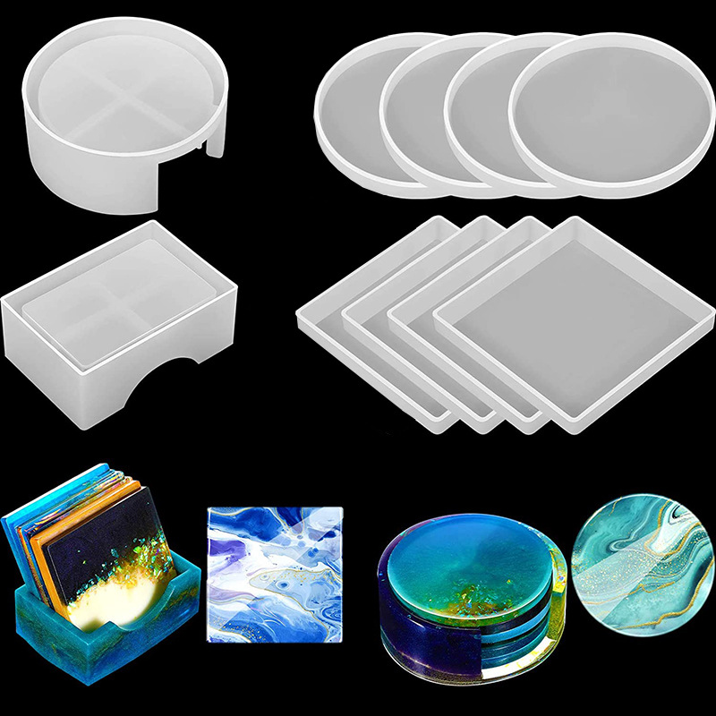 5Pcs/Set DlY Epoxy Resin Cup C - Coaster Mold Round review and price
