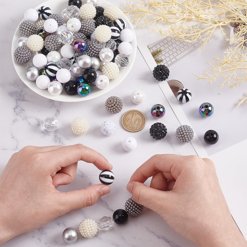 106pcs Chunky Beads 12 Styles  - Crafting Resin review and price