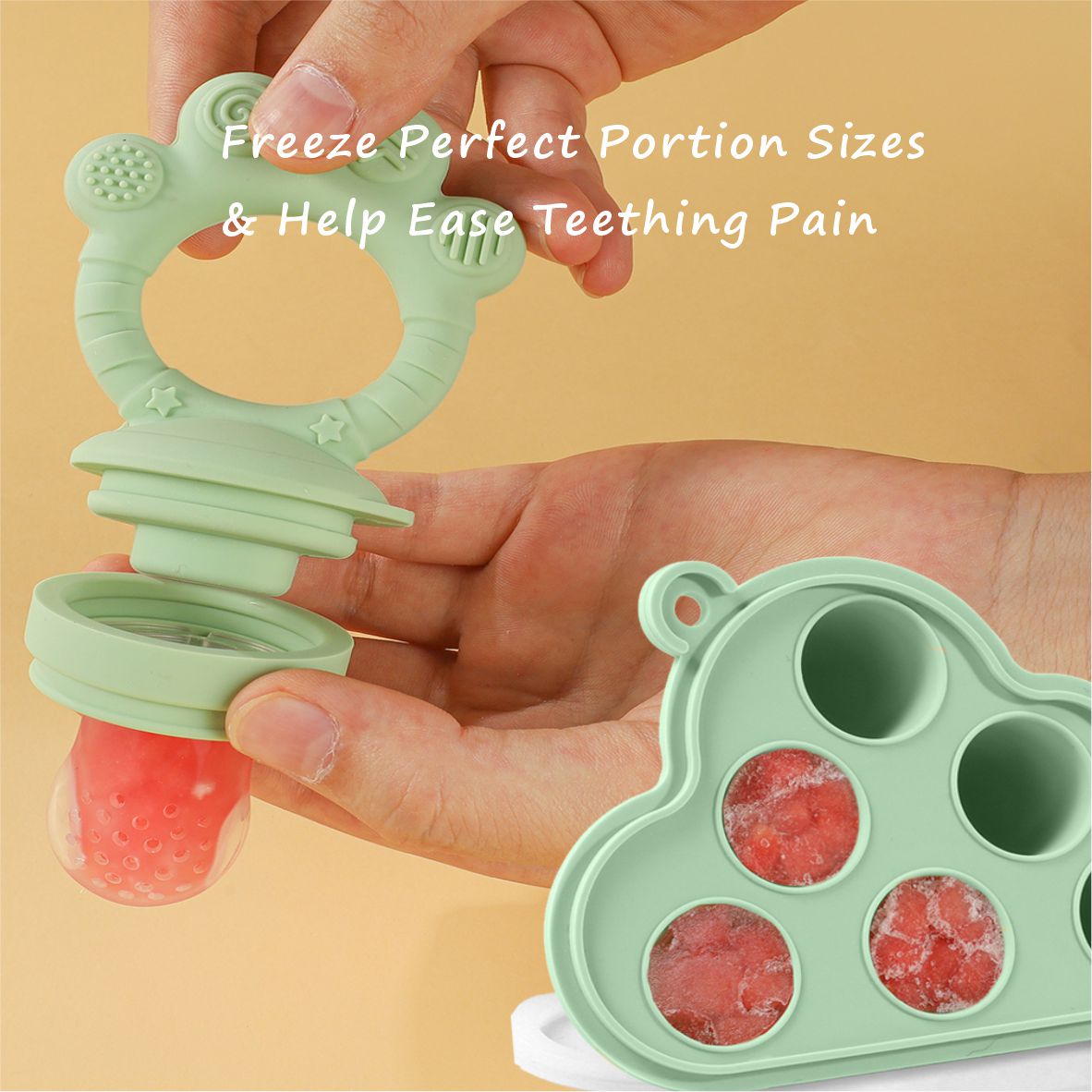 Baby Fruit Food Feeder & Freez - Silicone Mold Tray review and price