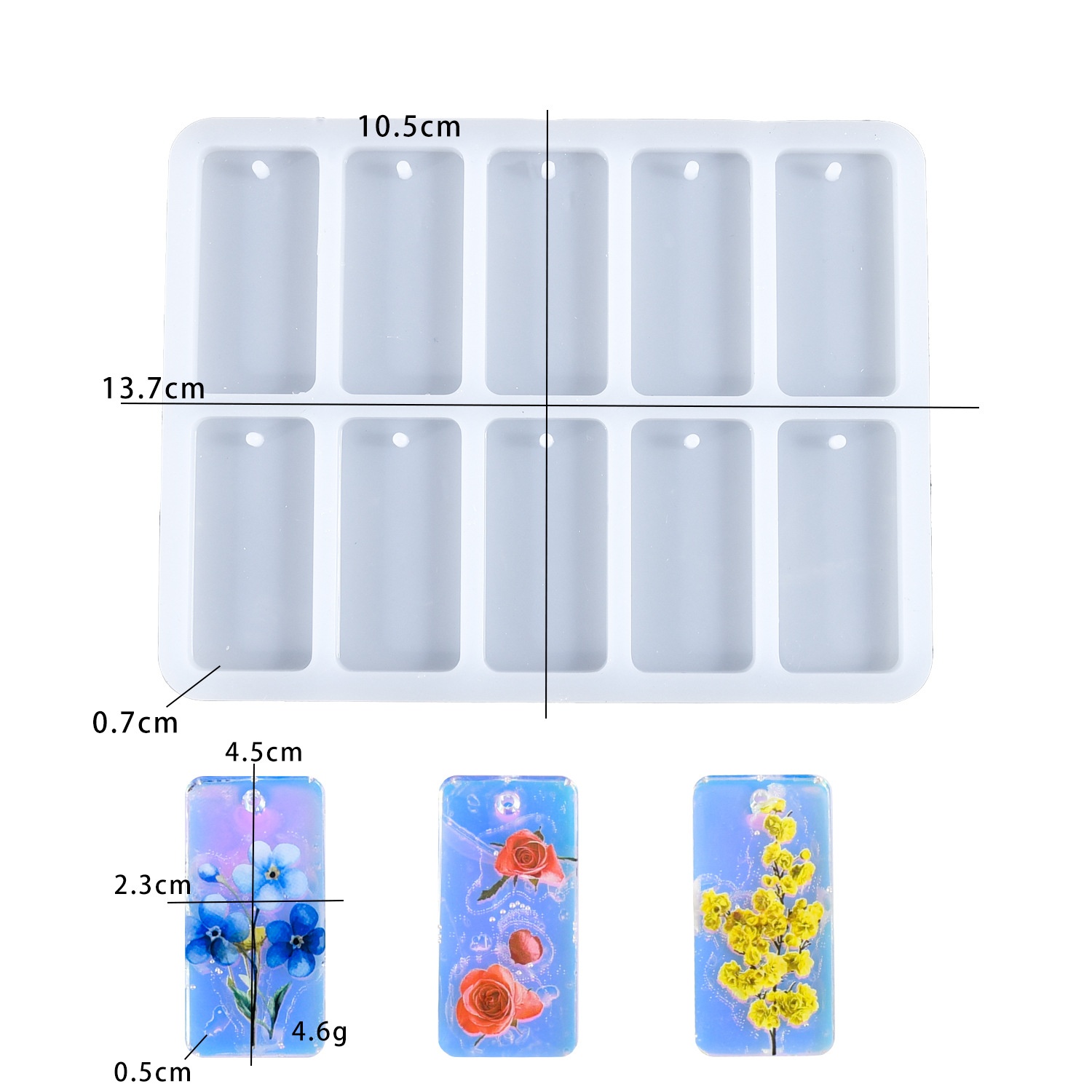 DIY epoxy resin mold 10-connec - Silicone Mold Tray review and price