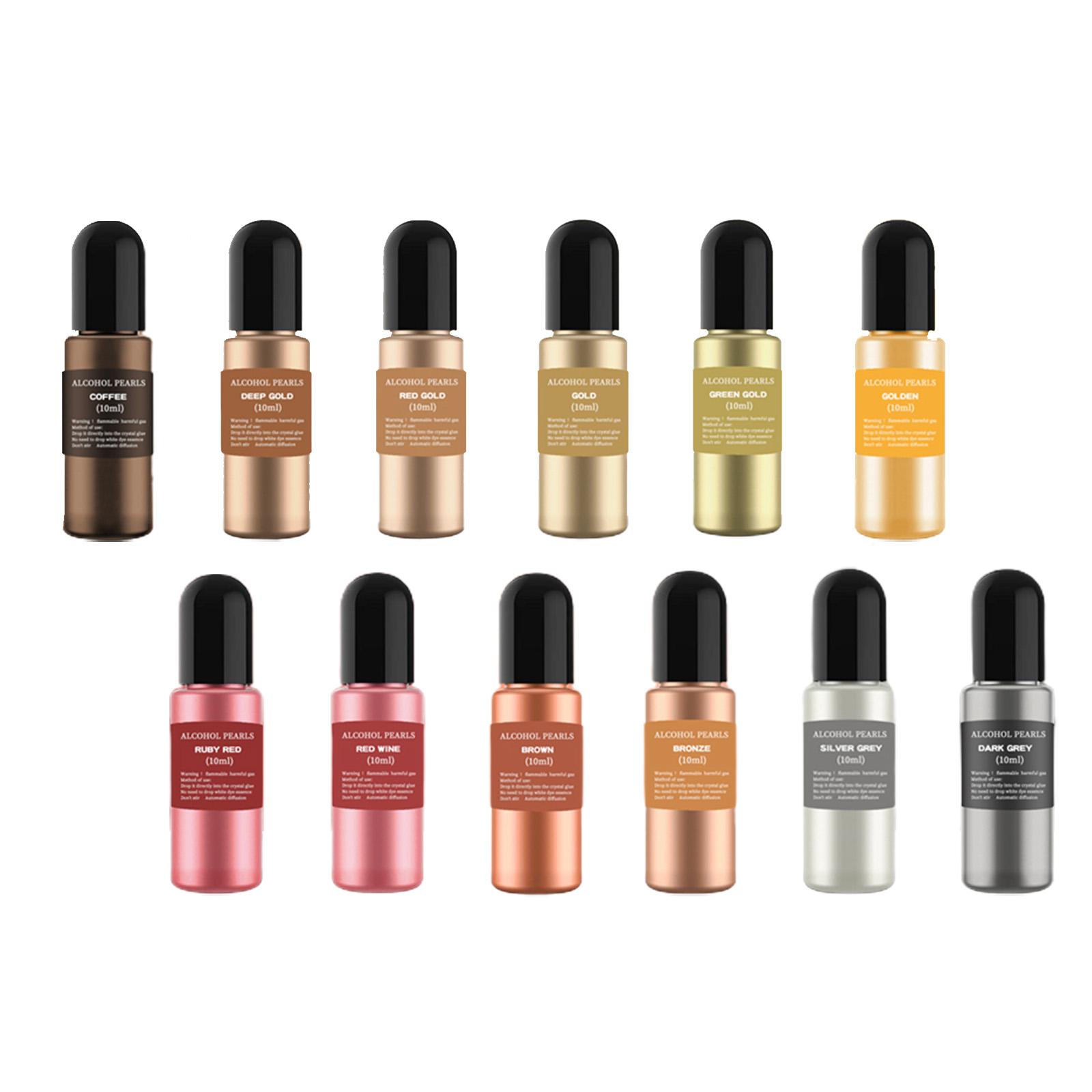 12 Bottles Metallic Alcohol In - Resin Dye Alcohol review and price