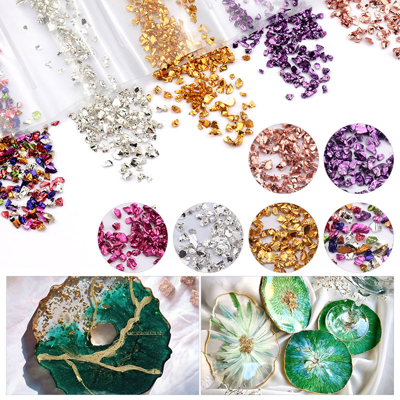 Epoxy Resin Colorful Metallic  - Gold Foil Flakes review and price