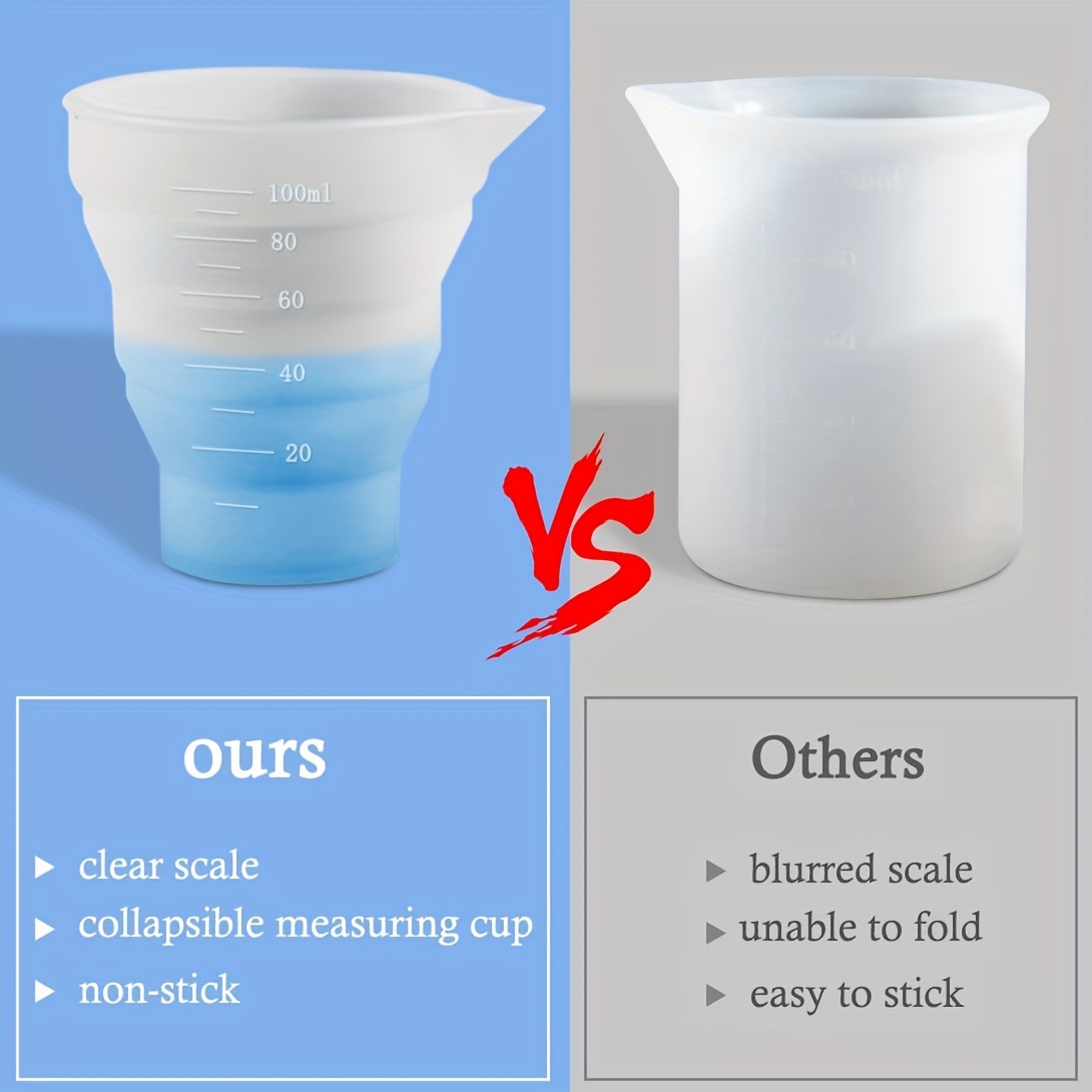 50-500ml Foldable Silicone Mea - Mixing Cup Silicone review and price