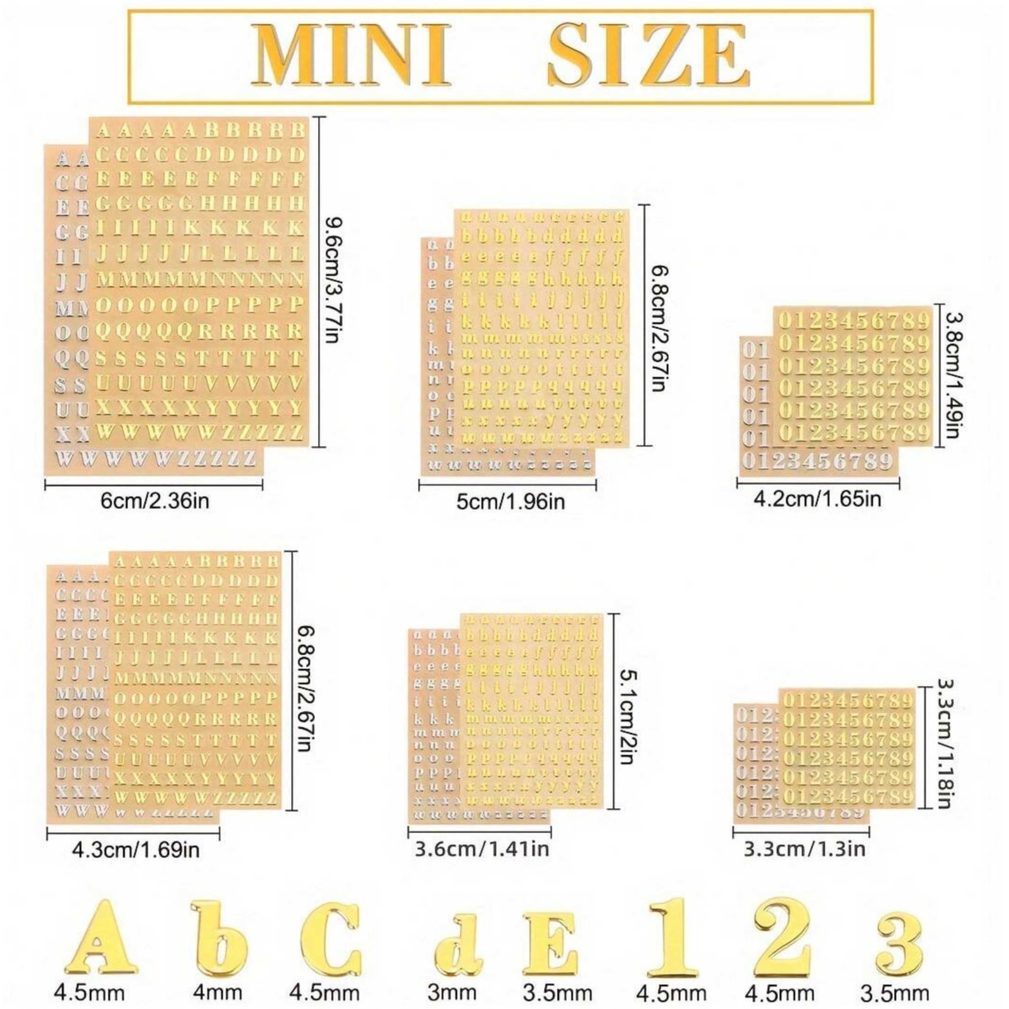12 Letter Resin Stickers, Mini - Gold Foil Flakes review and price