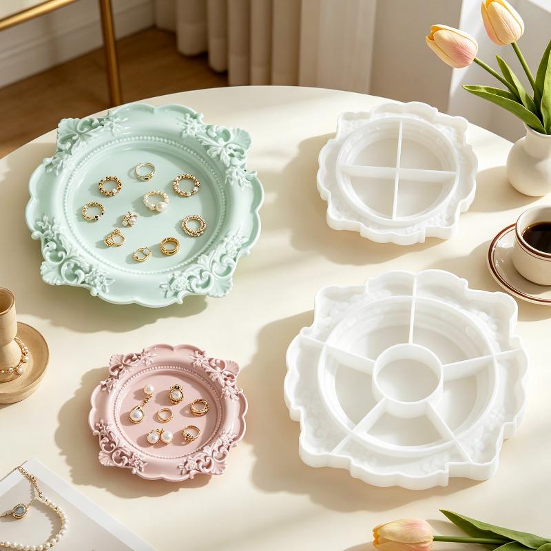 1Pcs Vintage Baroque Relief Si - Silicone Mold Tray review and price