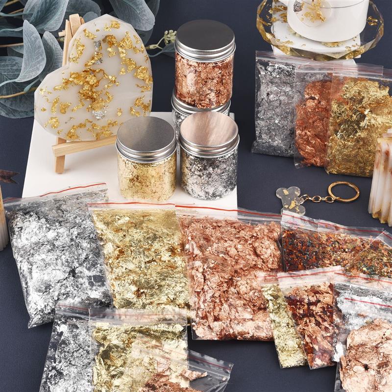 1/2/3/5/10g Imitation Gold Sli - Gold Foil Flakes review and price